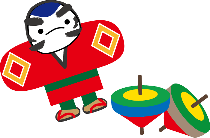 年賀状イラスト 凧と富士山 無料イラスト