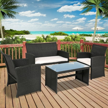 Buy Best Choice Products Outdoor Garden Patio 4pc Cushioned Seat Black
Wicker Sofa Furniture Set Before Special Offer Ends