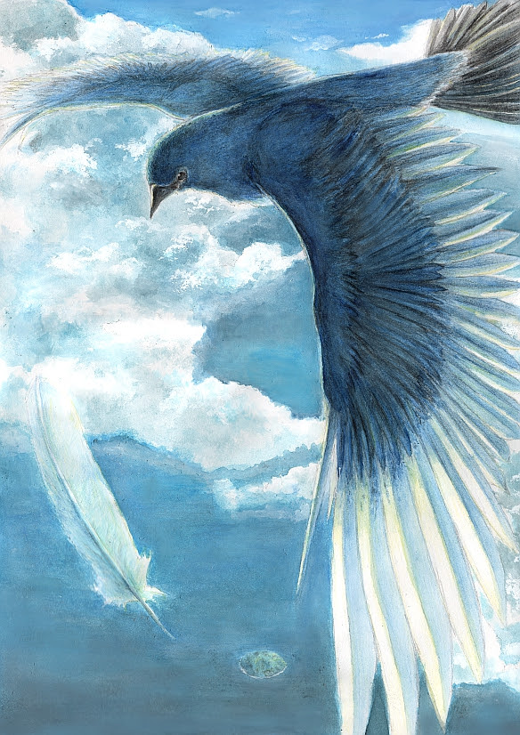 トップ 100青い鳥 イラスト かっこいい