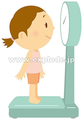 体重計に乗る女の子 Ilm Jpg 写真素材