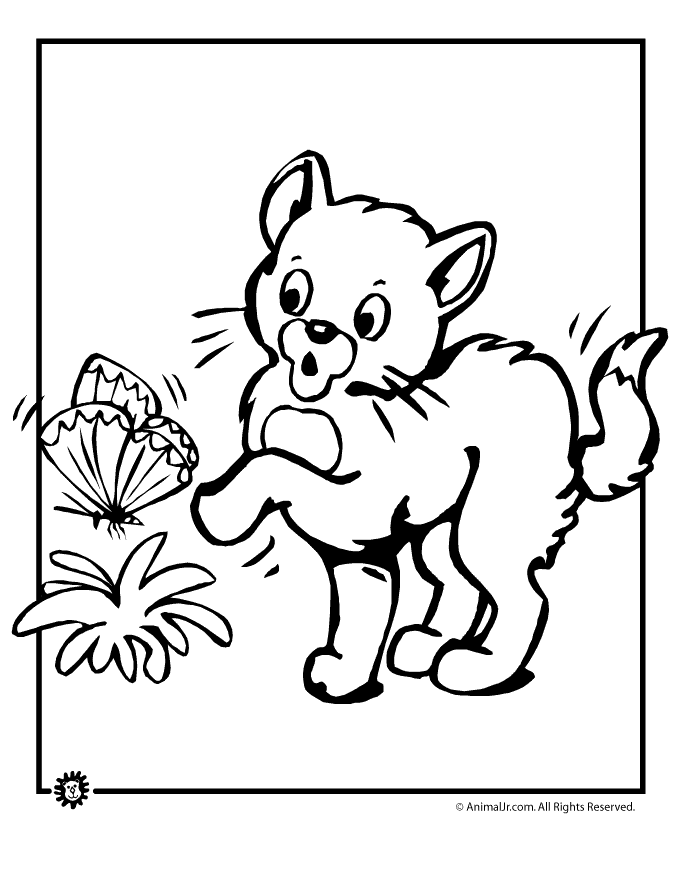 Coloring Pages Of Puppies And Kittens - Coloring Home