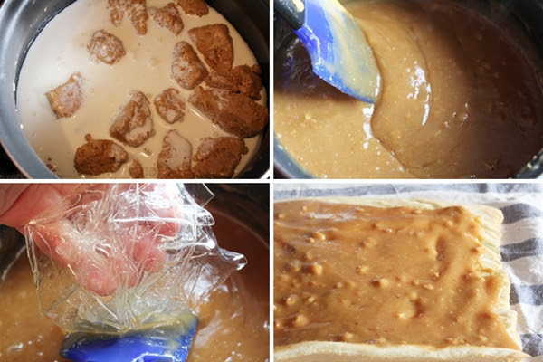 Crema de turron del Tronco de Navidad