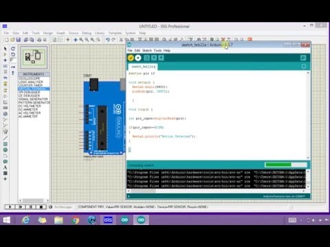 Arduino Pir sensor simulation in proteus