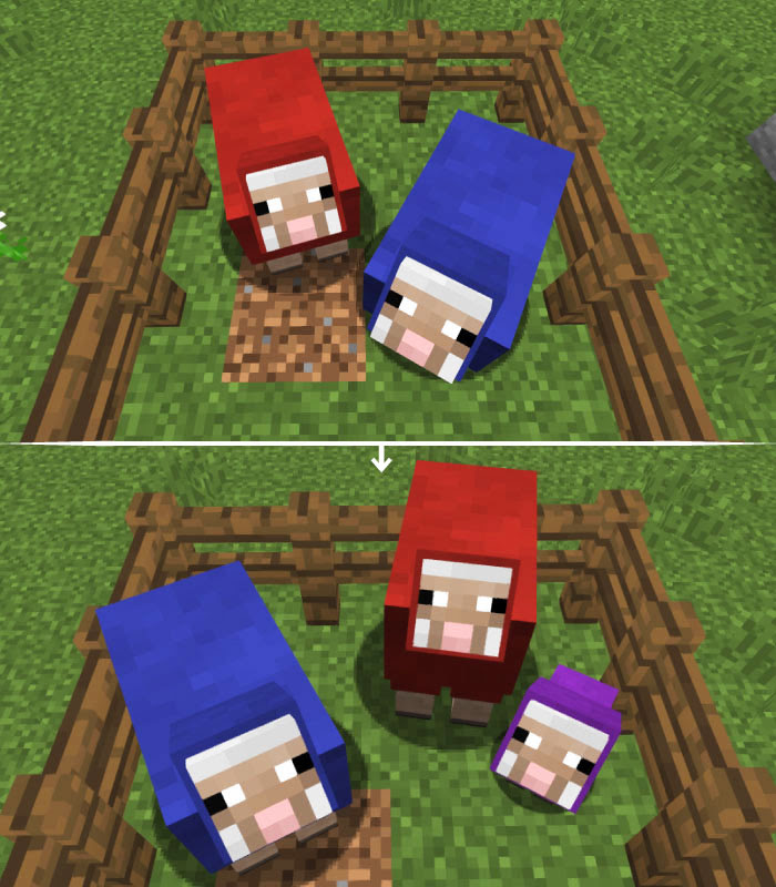 マインクラフトpc Pe 羊の入手方法と繁殖の仕方 羊毛の使い道と染色について マイクラモール