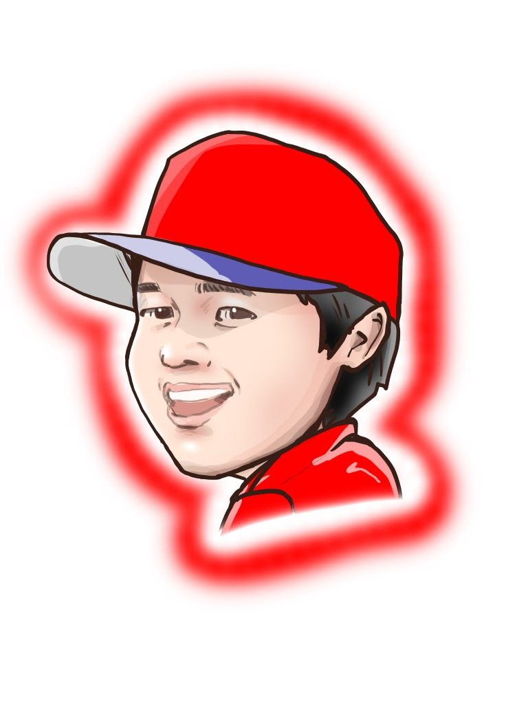 Ipadproで描いた大谷翔平選手の似顔絵と動画 Illustrator 503