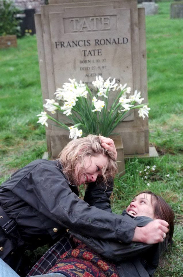 The pair played onscreen rivals Zoe and Kim Tate