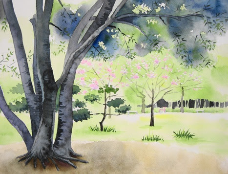 つれづれ絵日記 透明水彩画の描き方 風景画