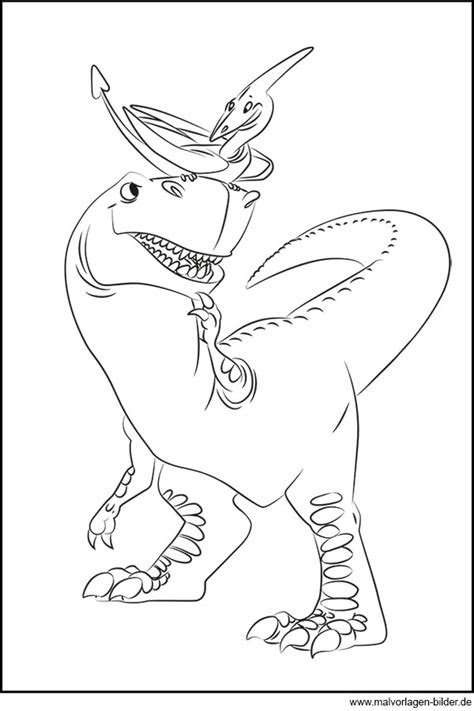 dinosaurier und flugsaurier gratis ausmalbild