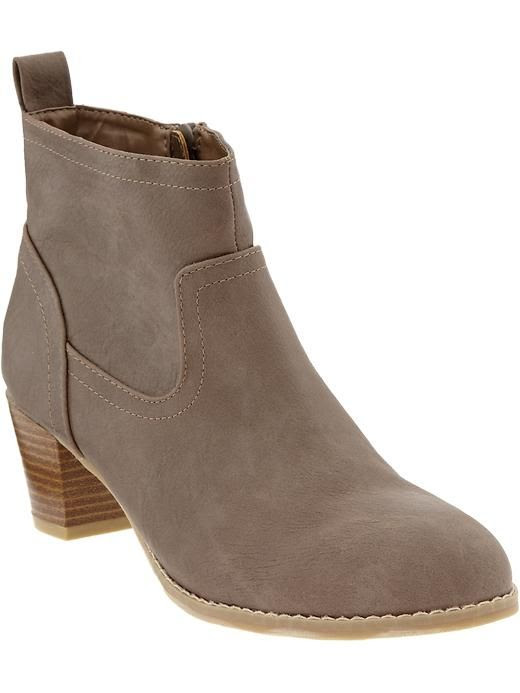 Old Navy Womens Faux Leather Ankle Boots | clothing | Pinterest