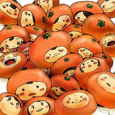 みかん04のイラスト かわいいフリー素材が無料のイラストレイン