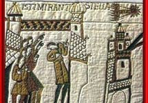 El cometa 'Halley' en el tapiz de Bayeux (1066).