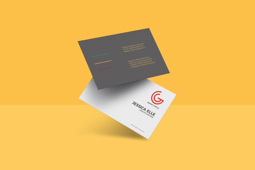 Download Floating Business Card PSD Mockup - Mockup Planet