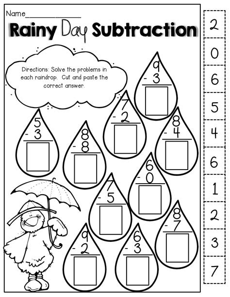  to weather math worksheets for kindergarten math worksheets for