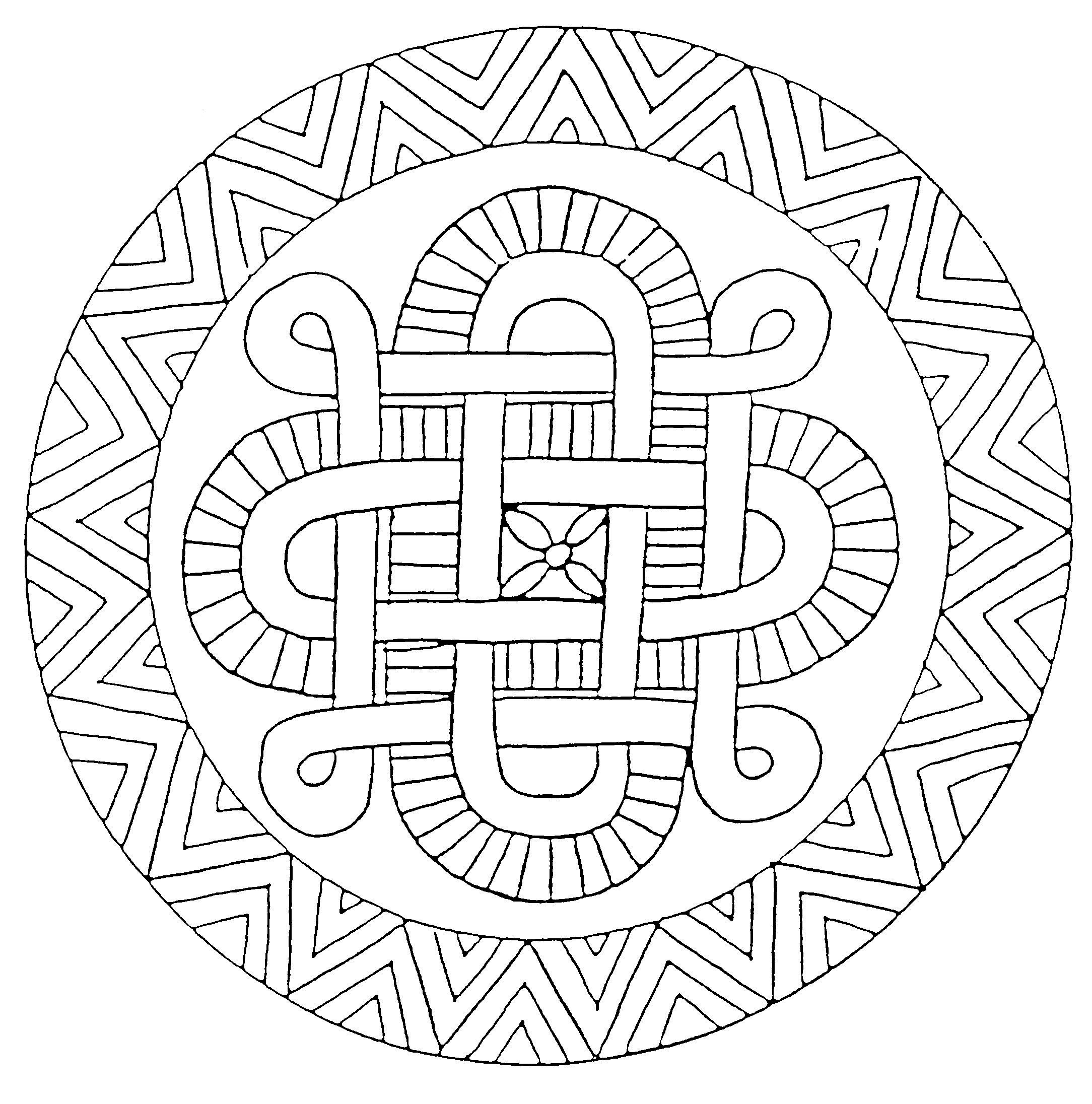 Coloriage Mandala Fille A Imprimer