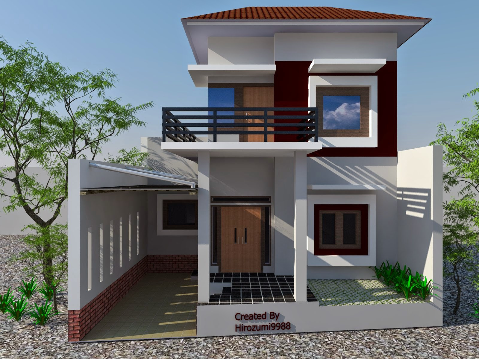  Desain  rumah  minimalis  2  lantai  terbaru Desain  Rumah  