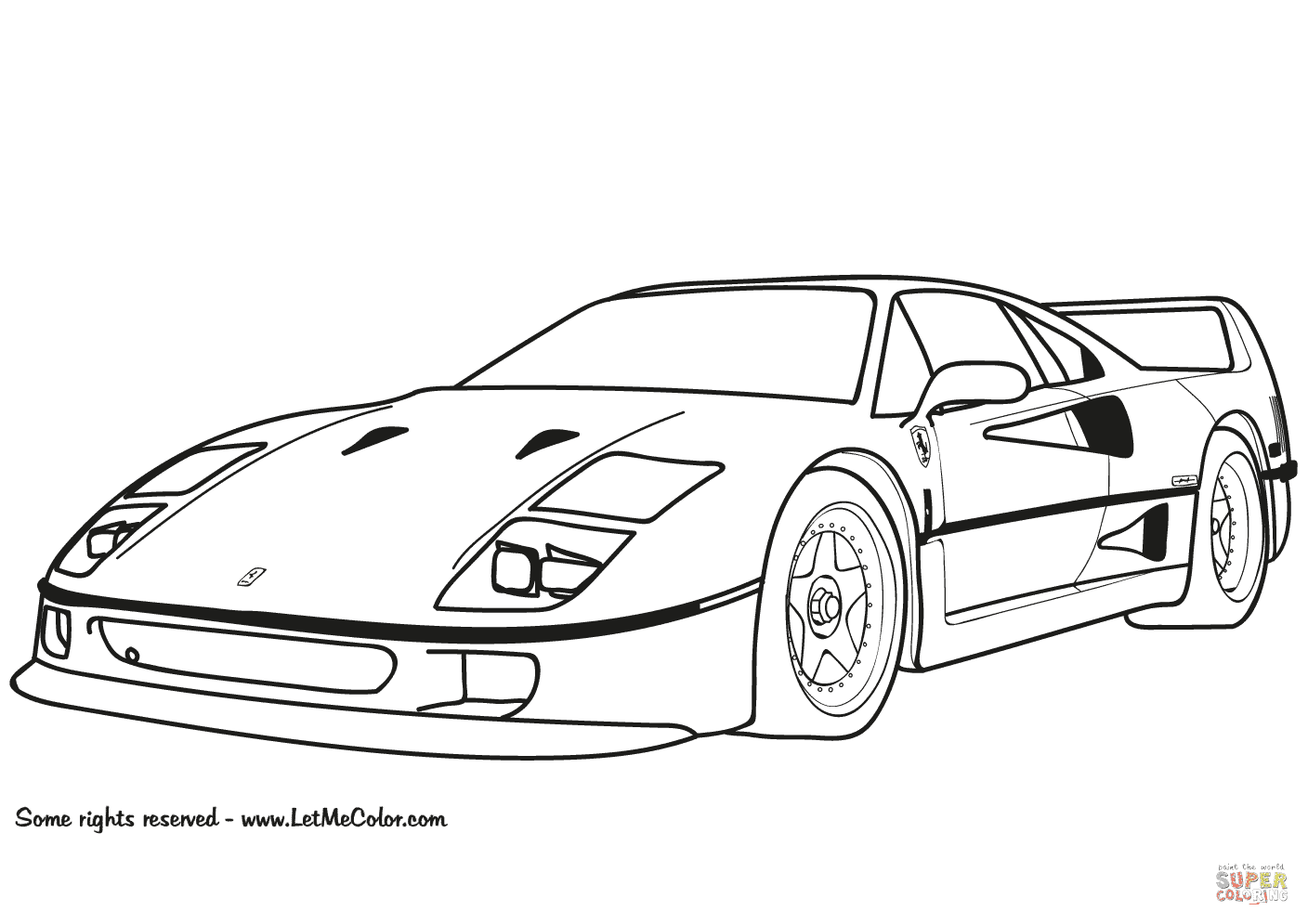 Clicca su disegni da colorare di Ferrari F40