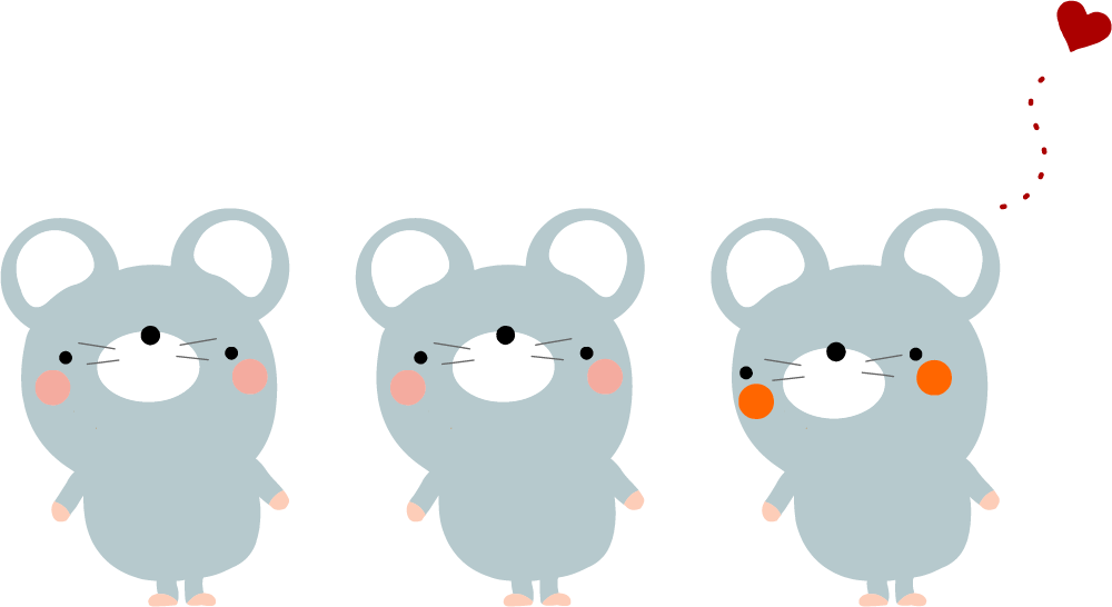 ねずみのイラスト 無料イラストフリー素材 可愛いネズミ2