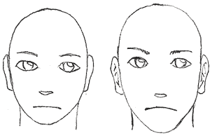 漫画考察 漫画の描き方を考える テキスト 正面の顔の描き方２