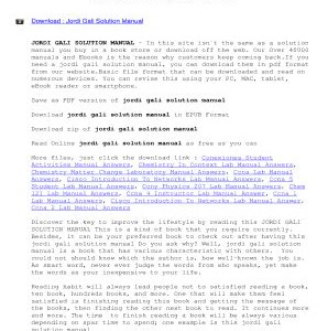 Read Online JORDI GALI SOLUTION MANUAL Download Free Books in Urdu and Hindi PDF