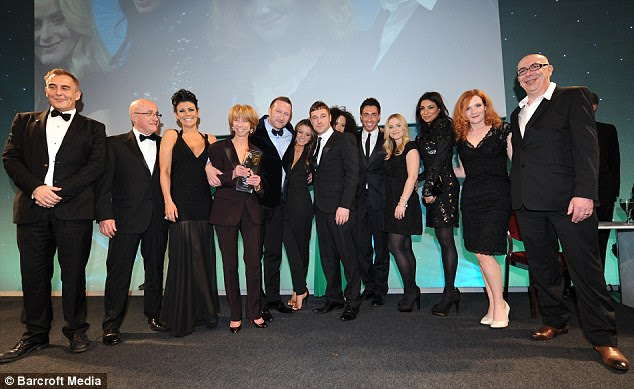 Victory! Corrie beat BBC's EastEnders and Channel 4's Hollyoaks to win the prestigious prize