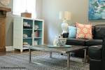 White Turquoise Painted Cabinet Living Room View Inspiration ...