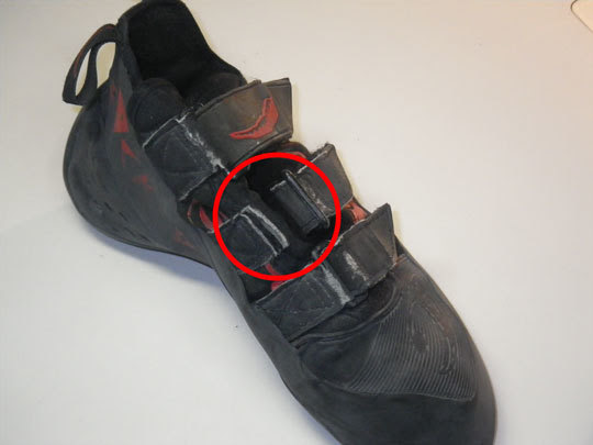 Chin S Blog クライミングシューズベルクロ直し レッドチリ