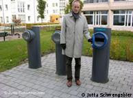 Jonas Törnblom y el lugar en el que se tira la basrua.