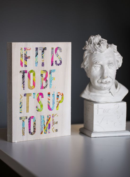 DIY Typographic Washi Tape Art