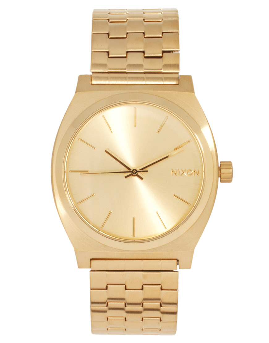 Nixon Gold Stainless Steel Watch in Gold