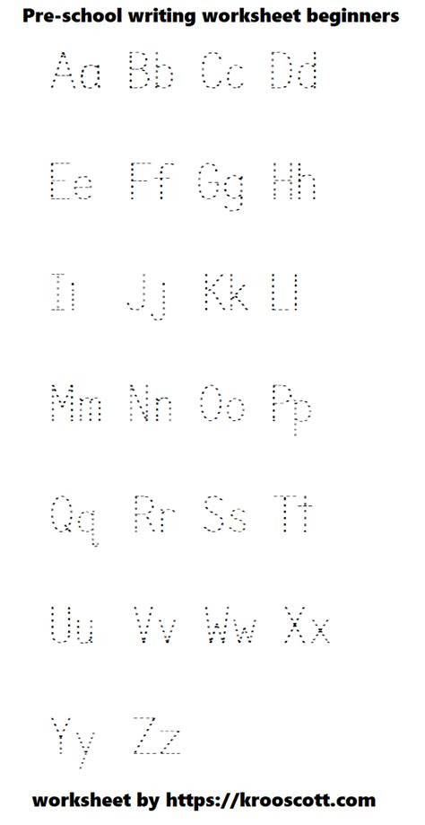  beginning handwriting practice worksheets for preschool