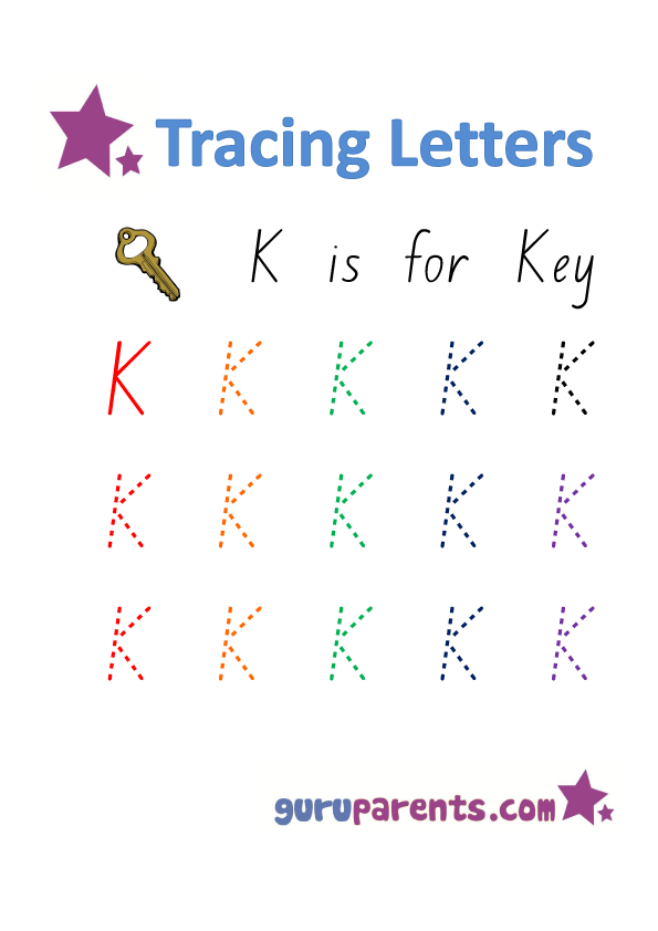 Letter K Worksheets | guruparents