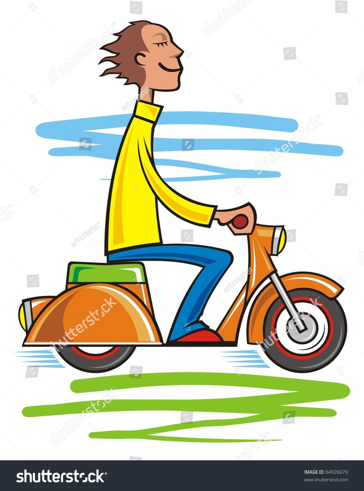 Scooter. Vector Illustration - 64926079 : Shutterstock