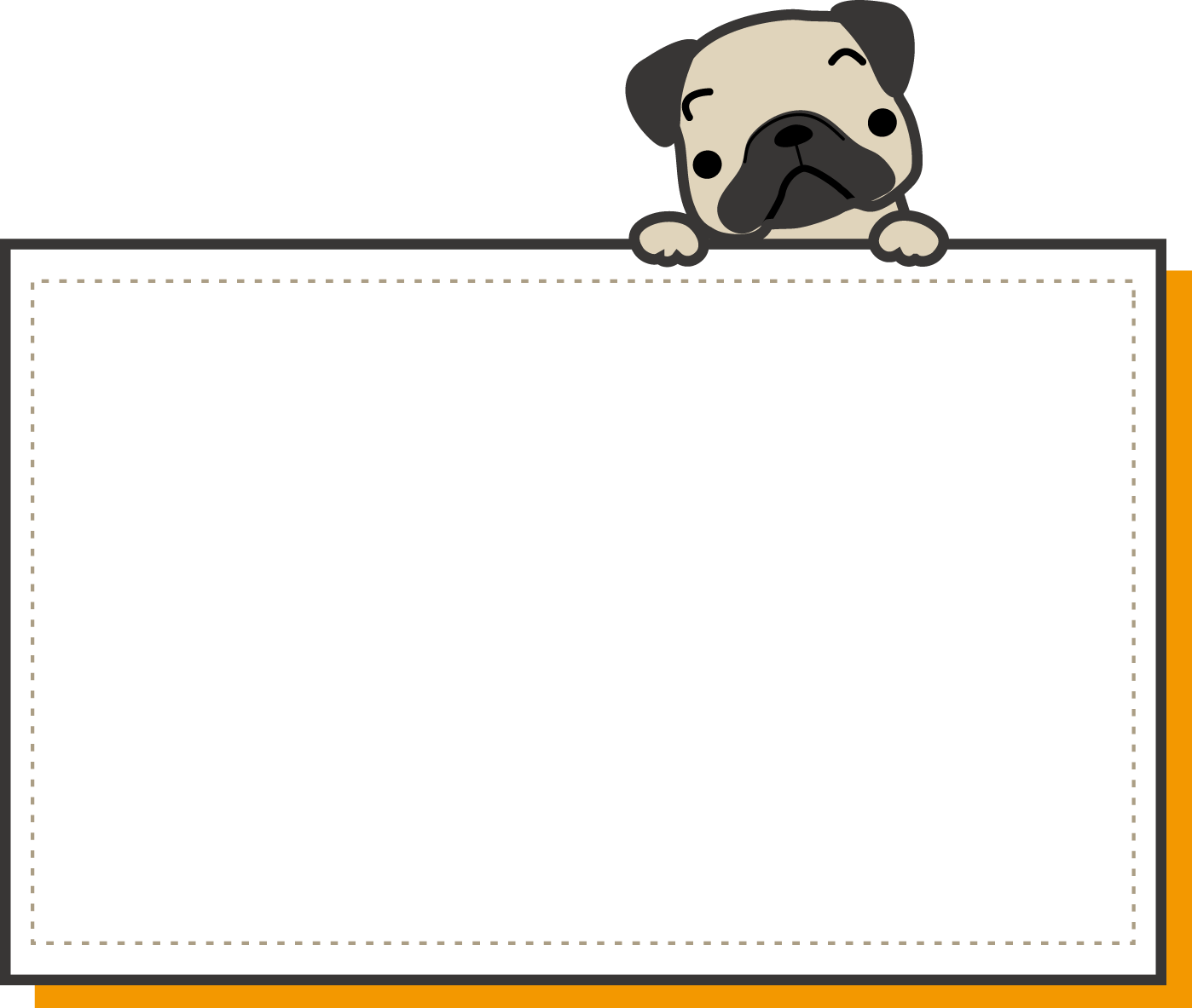 パグ 犬のイラスト 無料イラスト フリー素材