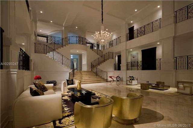 There are what appears to be acres of marble in this 20 square foot mansion