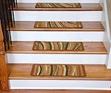 Washable Non-Skid Carpet Stair Treads - Jazzy Terra Cotta (13)