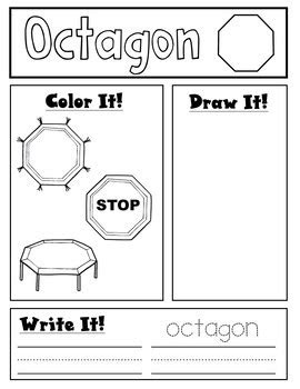 Trace the shape and the name of . shapes worksheets kindergarten 2d shapes by bilingual teacher world