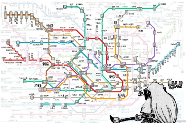 東京メトロ 週刊少年ジャンプスタンプラリー2 駅別ポスター マッピング Logpiece ワンピースブログ シャボンディ諸島より配信中