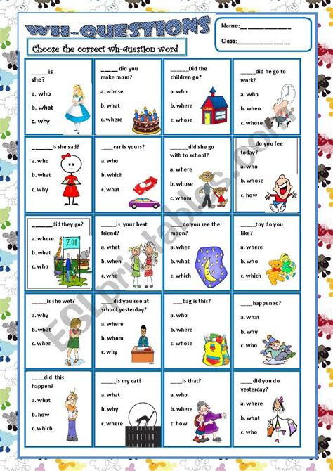  wh question words exercise 1 interactive worksheet wh questions