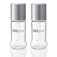 Weil Baby Glass Bottle, Twin Pack, Stage 1, 8 Ounce