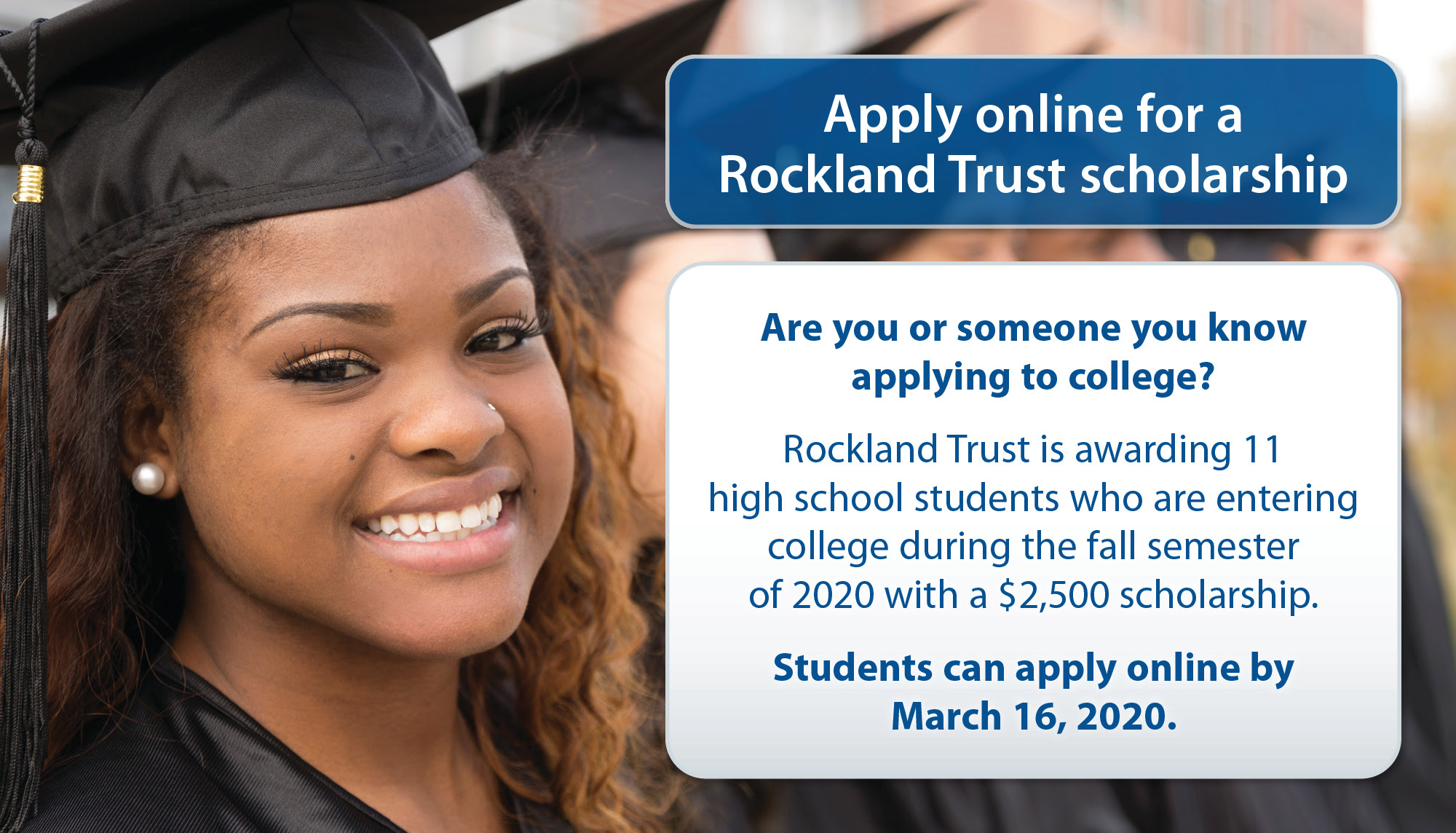 Rockland Trust - apply for a scholarship