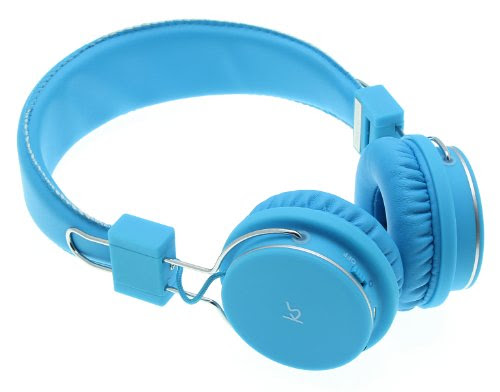  KitSound Manhattan Casque Bluetooth avec Micro Intégré pour iPod Touch/iPad 2/3/4/Mini/iPhone 3G/3GS/4/4S/5 Bleu Néon