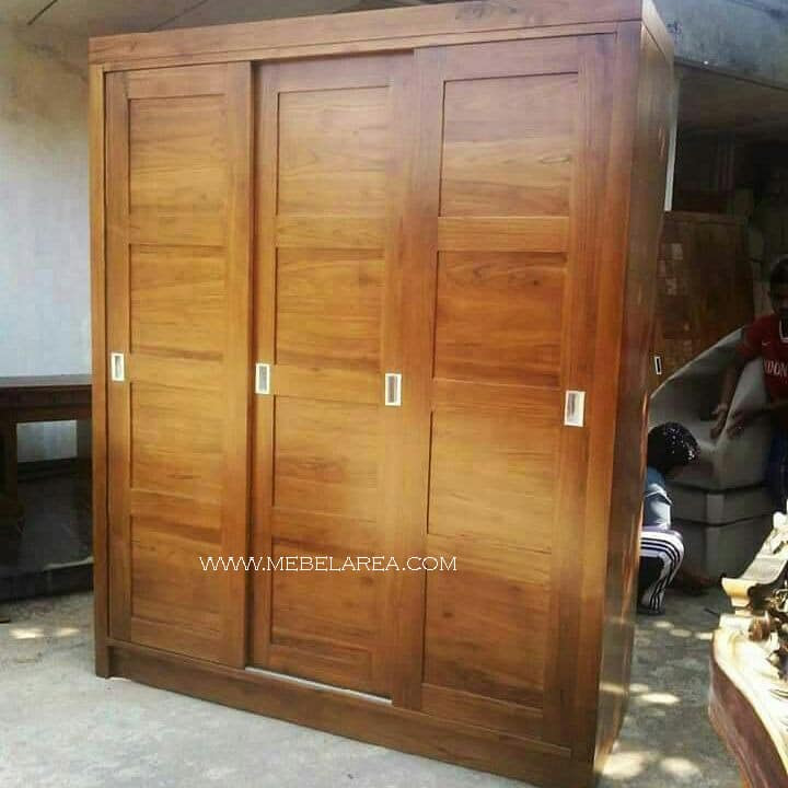 Model Lemari Pakaian Pintu 3 Minimalis Modern Jati Model Lemari Pakaian Pintu 3 Minimalis Modern Jati