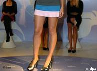 Heidi Klum's  legs in a micro-mini