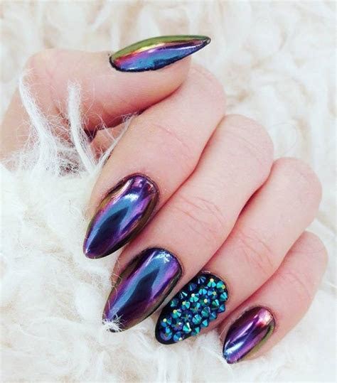 unique chrome nail art ideas  examples