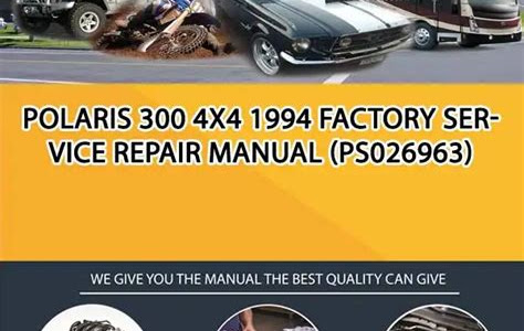 Free Download polaris 300 4x4 1994 factory service repair manual Kindle Editon PDF
