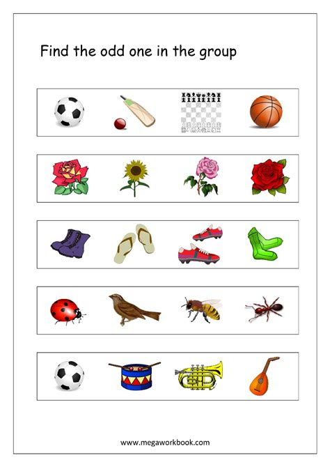  odd one out worksheet 2 pediatric physical therapy activities