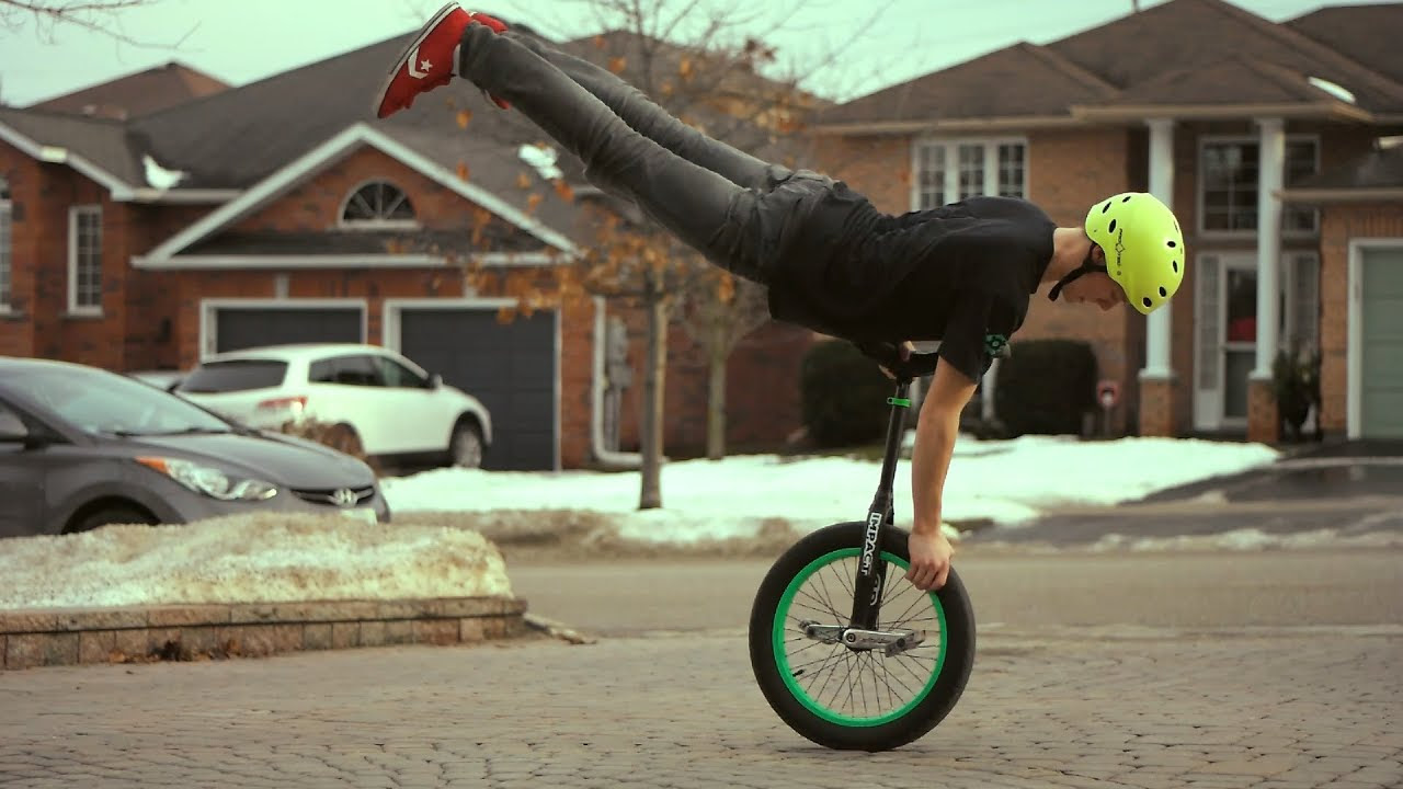 Flatland UnicyclingWinter 2013  YouTube