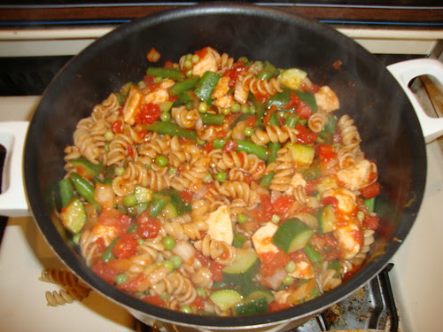 chicken rotini after sauce