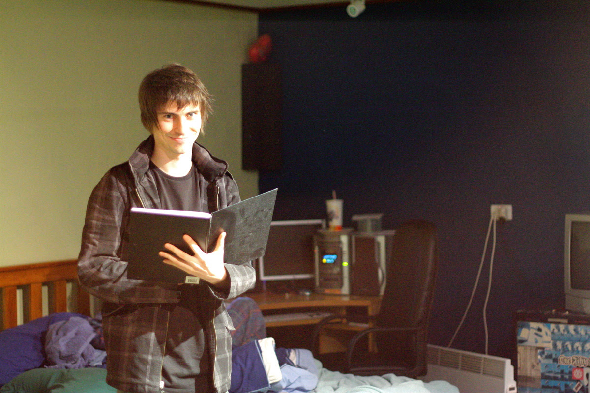 I like the lighting.  Kevin can't read.