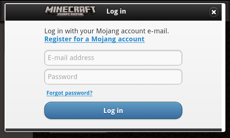 Minecraftpeでmojangアカウントを作る マインクラフトpe攻略日記
